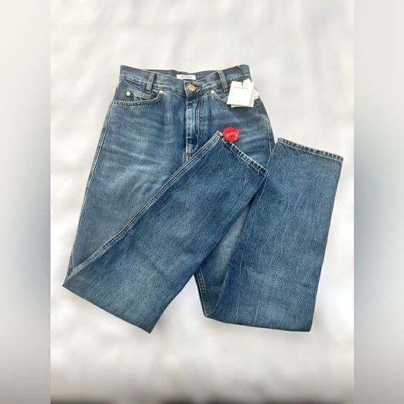 SANDRO Faded Jeans Straight Leg Style Size 36 (4-6) - Picture 9 of 16